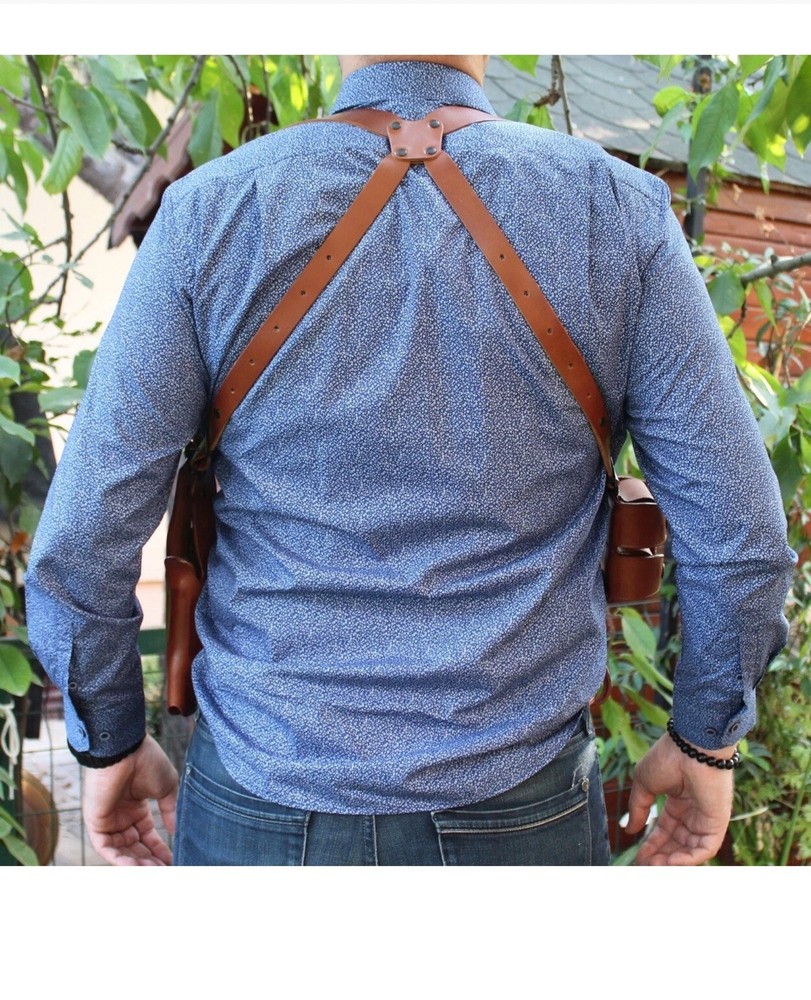 Fits Colt Python 357 Magnum 2.5”BBL Vertical Shoulder Holster #1305# RH