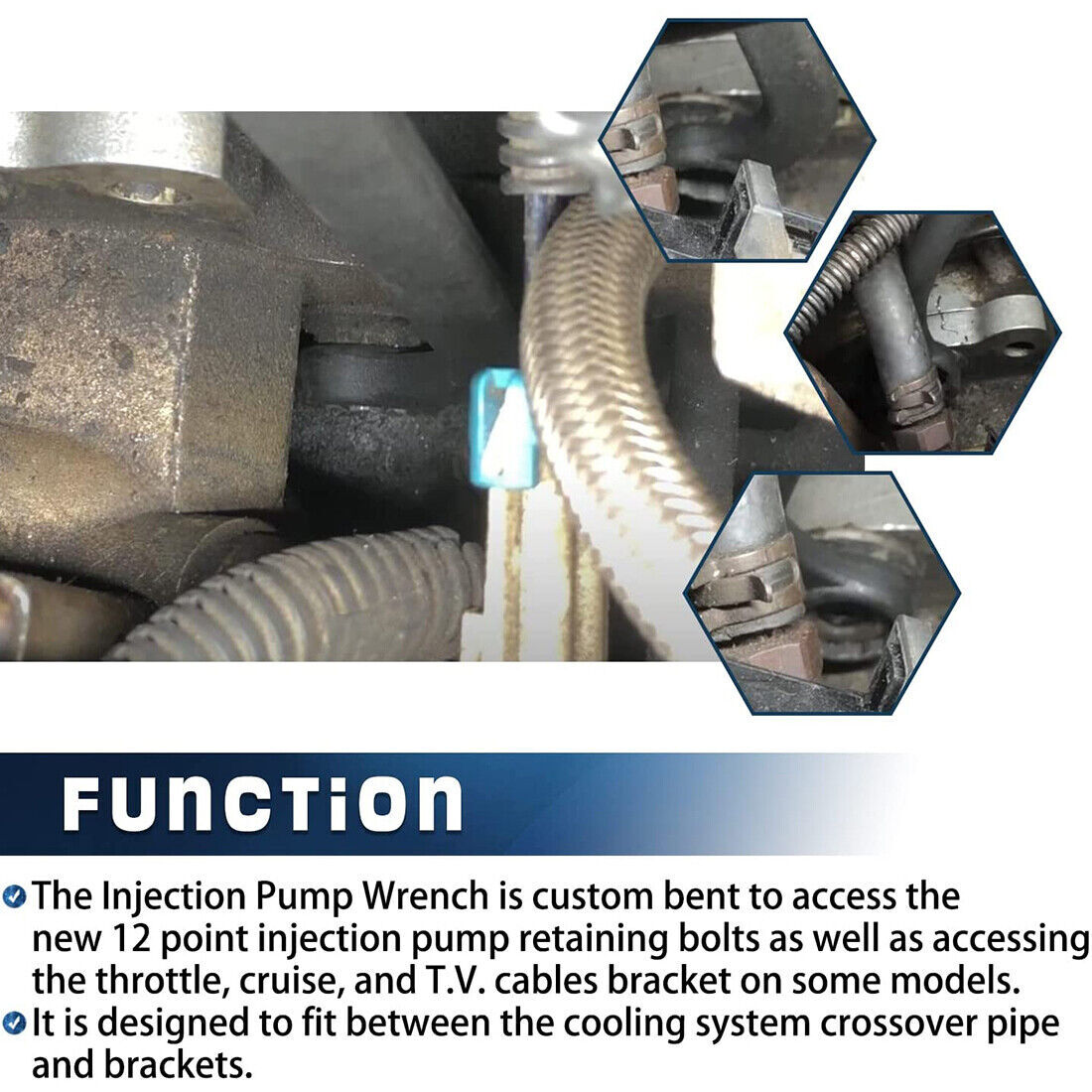 6.5L Diesel Engine 6087 GM Injection Pump Wrench Set For 1996-1999 GM Full-Size
