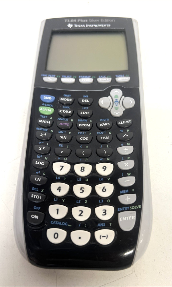 Texas Instruments TI-84  Plus Silver Edition Graphing Calculator No Battery