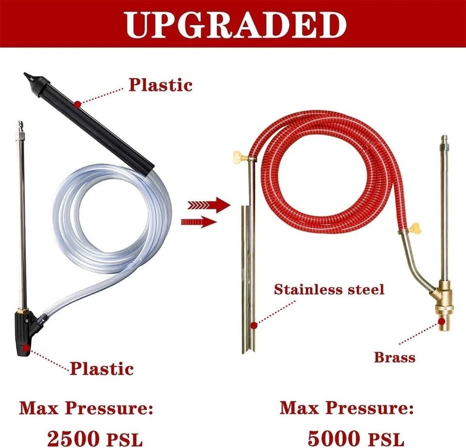 Pressure Washer Sandblasting Kit 5000 PSI Wet Abrasive Sandblaster Attachment wi