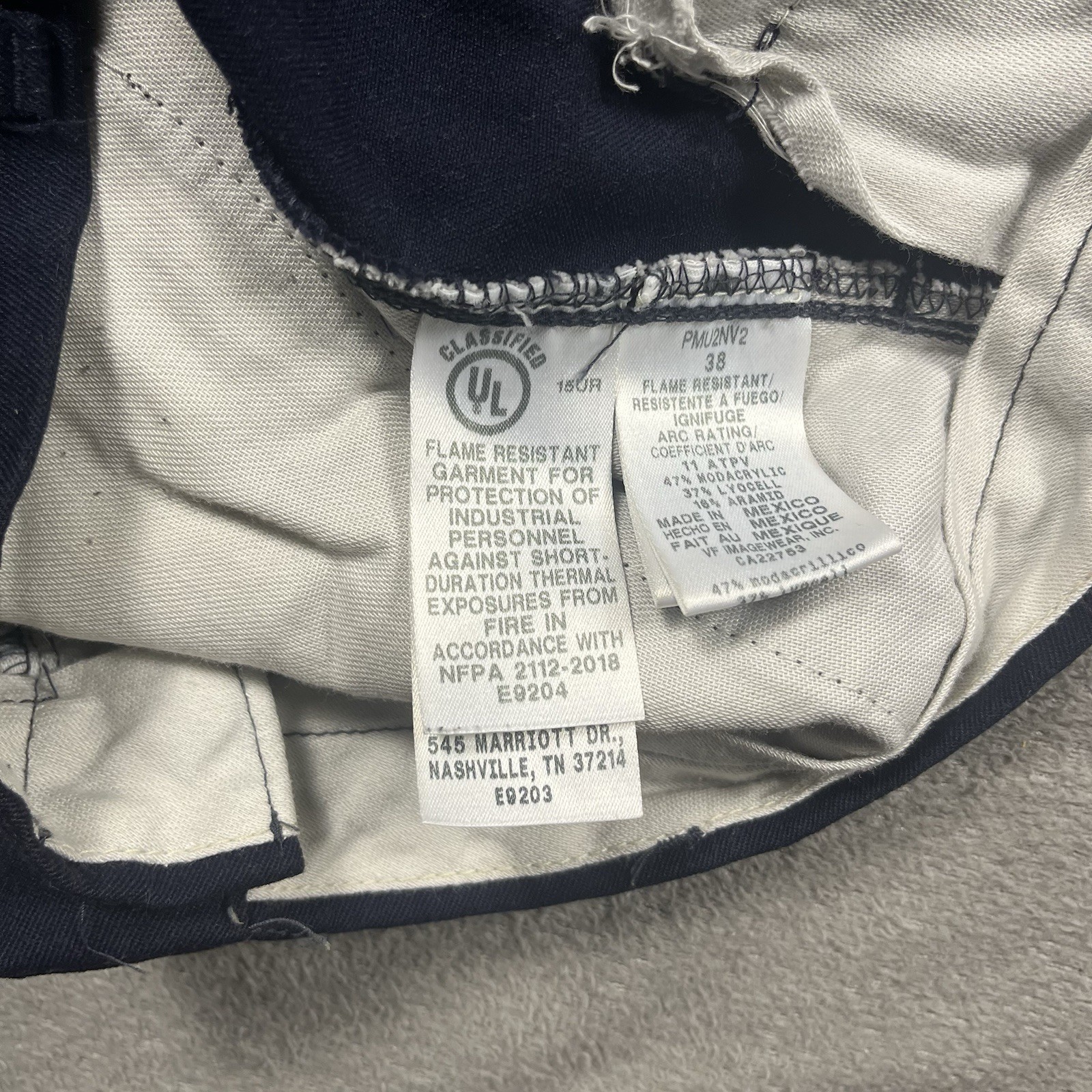 Bulwark FR Cargo Pants Mens 38 Navy Blue Flame Resistant NFPA 2112 Workwear