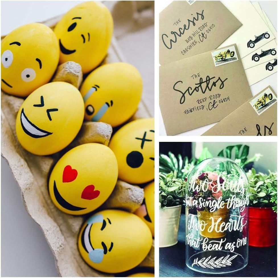 Quality Permanent Black Paint Pens - Quick Drying for Multiple Surfaces