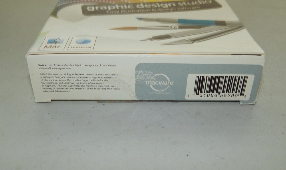 Graphics Design Studio 2011 V 3.0 MACINTOSH Macware w/ Box & Manual Summitsoft