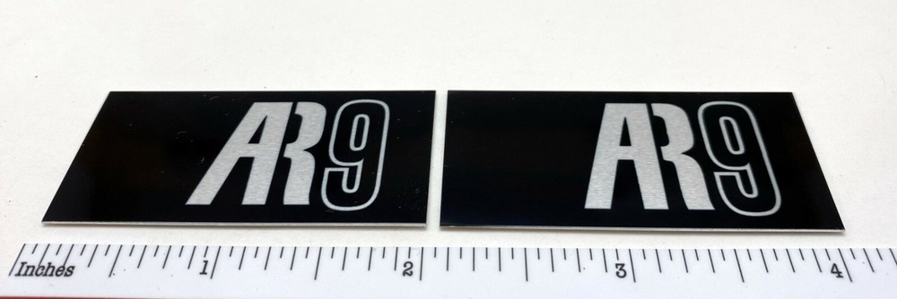 AR-9 Speaker Grill Badges PAIR AR9 Custom Made Aluminum