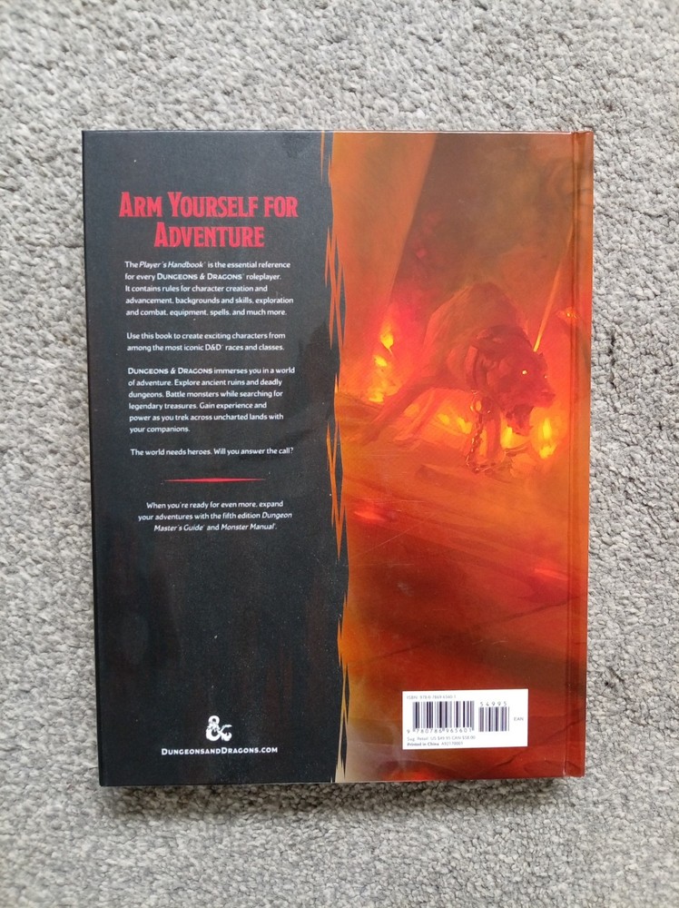 Dungeons And Dragons 5th Edition. Players Handbook.