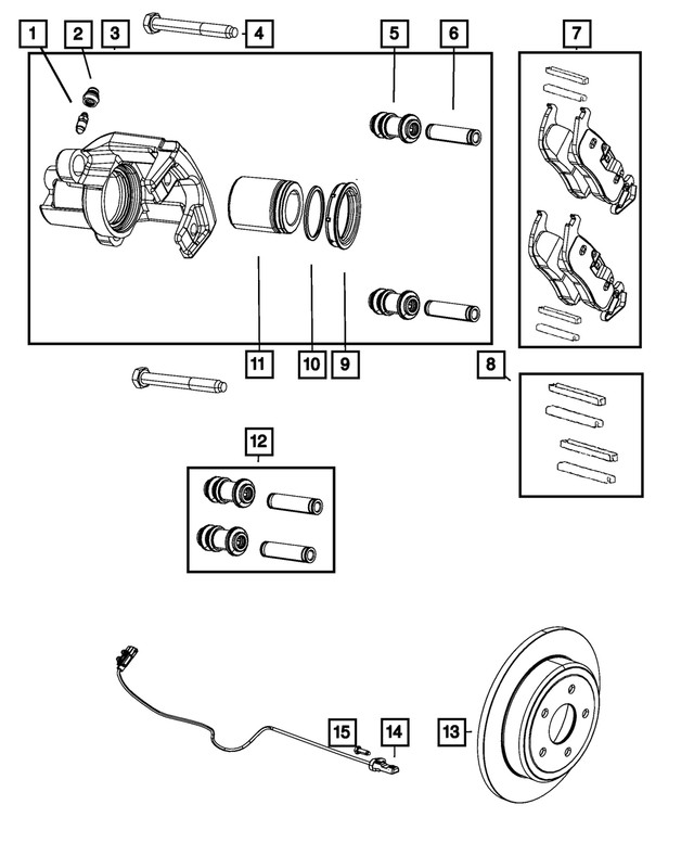 Genuine Mopar Brake Caliper Sleeve 5179733AA