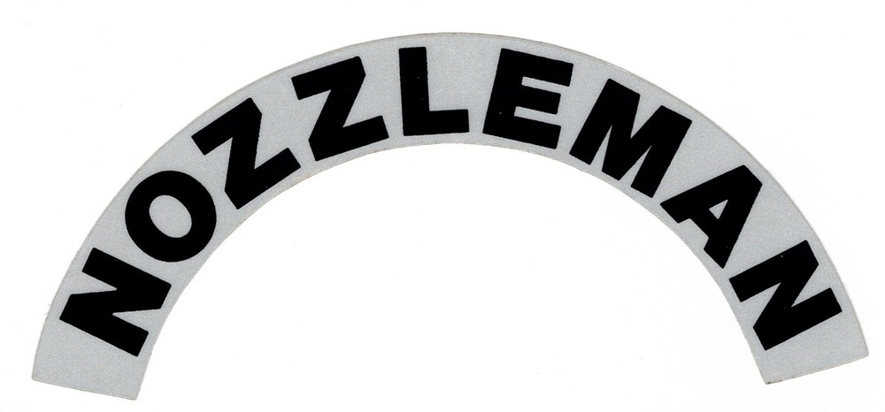 NOZZLEMAN -  REFLECTIVE FIRE HELMET CRESCENT DECALS - A PAIR