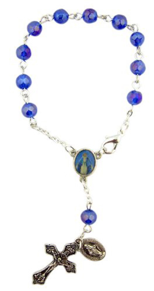 Our Lady of Grace Miraculous Mary Travel Protection Car Truck Rosary, 5 3/4 Inch