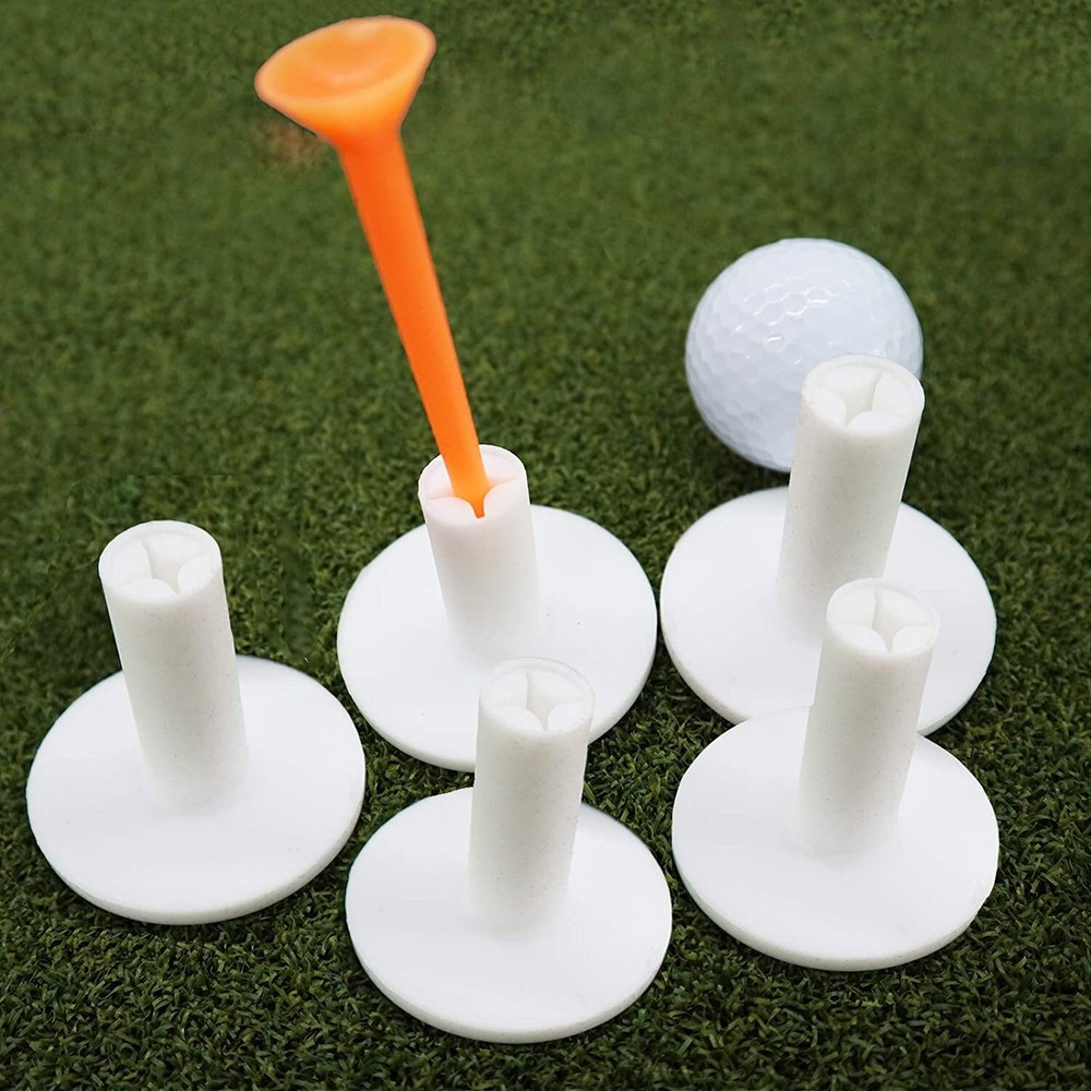 Golf Tees Rubber Driving Range Mat Holder Value 5 Pack Size 1.5" 2"