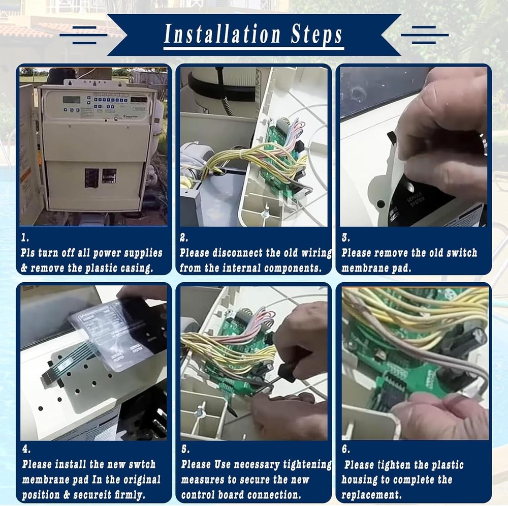 Upgraded Control Board Kit for Pentair Max-E-Therm Pool Heater with Switch Pad