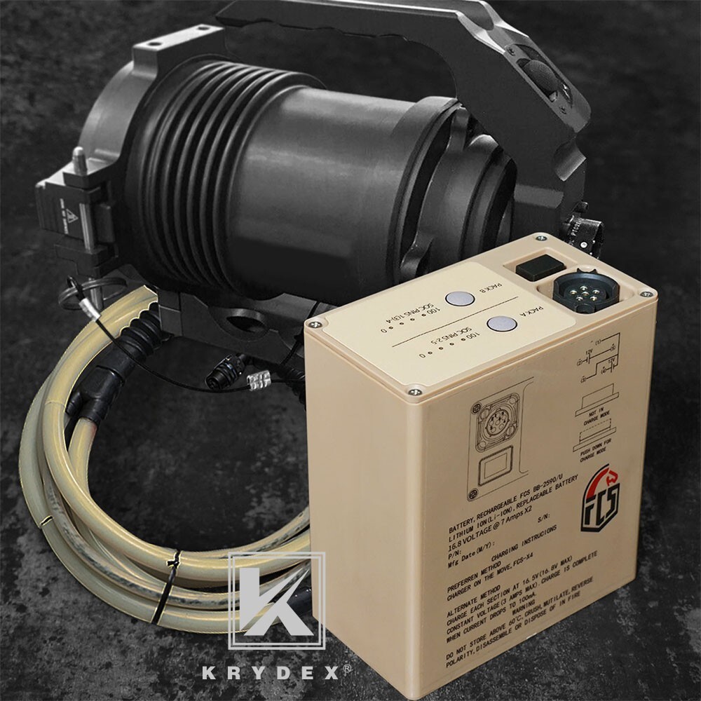 KRYDEX FCS Military BB-2590 Rechargeable Li-ion Battery Case 2x16.8V Output Tan