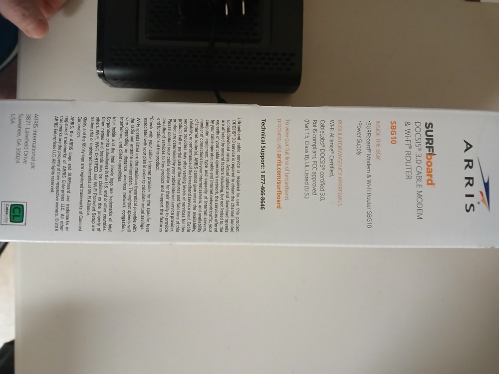 Arris Surfboard SBG10 modem router