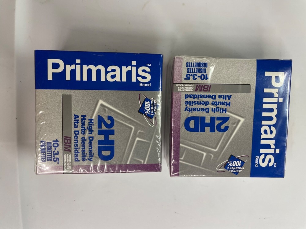 Primaris 3.5" 2HD High Density Diskettes IBM  Formatted (2 pack - 20 Total Disc)