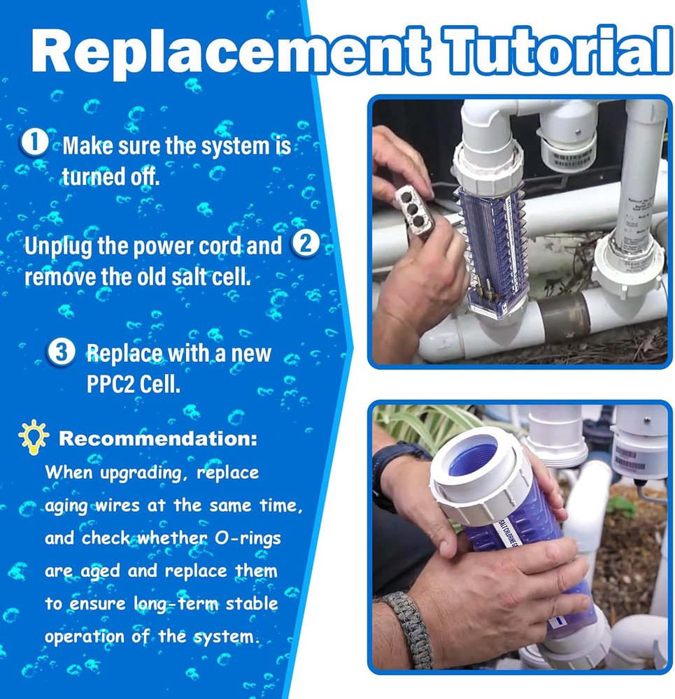 PPC2 Salt Cell Is Compatible with Pool Pilot Nano plus System and Suitable for 3