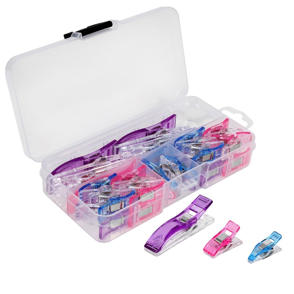 SINGER Fabric & Craft Clips W/Case  -24/Pkg