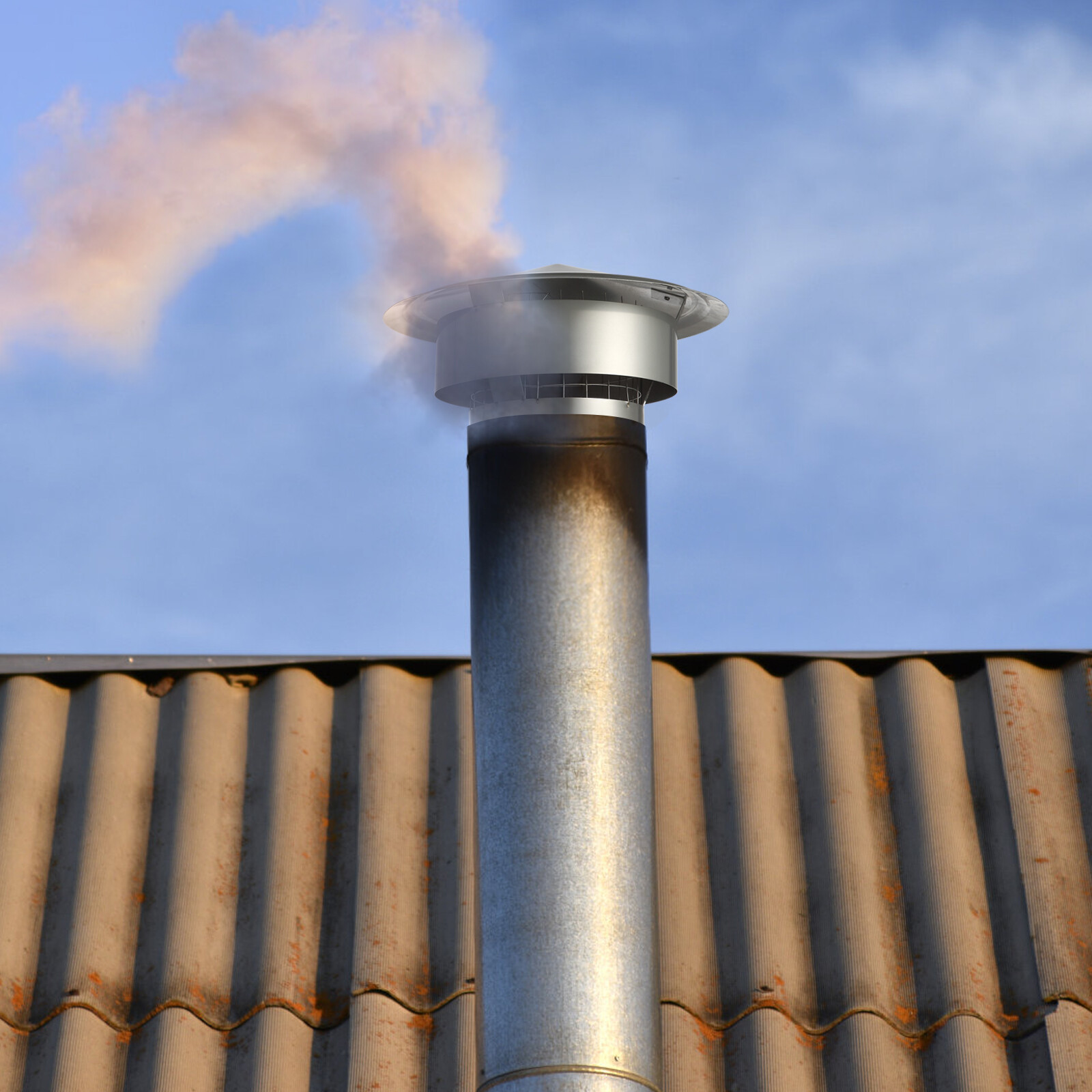 VEVOR Chimney Cap 6-inch 304 Stainless Steel Round Roof Rain Cap Cover Silver