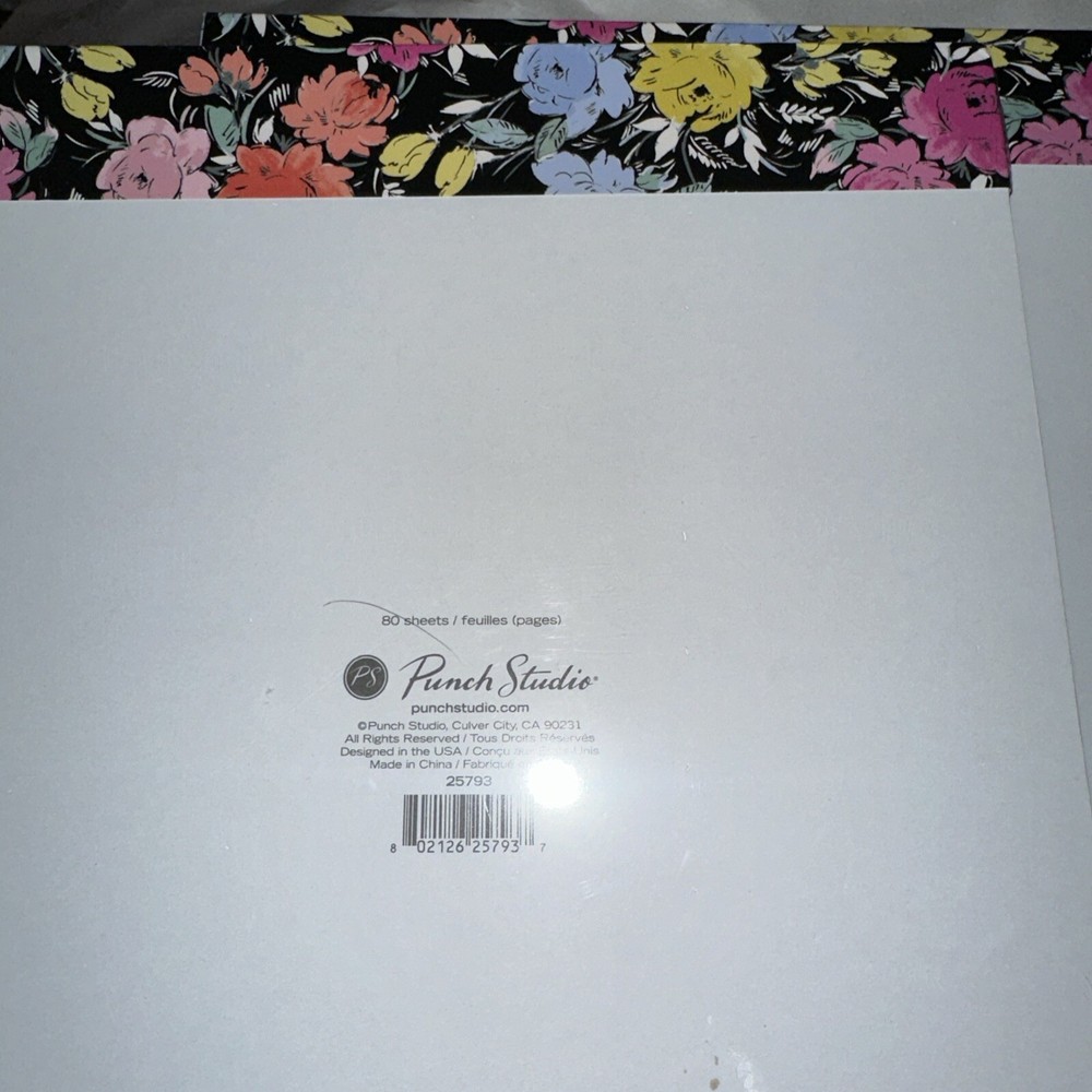 PUNCH STUDIO “notes” BEAUTIFUL FLORAL PRINT 💐 NOTE PADS 2 x 80 Pages