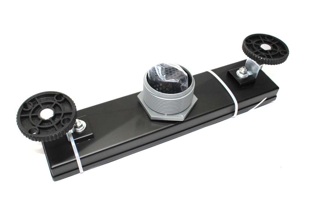 Linear Shower Drain 12 Inch Rectangular, Removable Quadrato Pattern SS Grate BLK