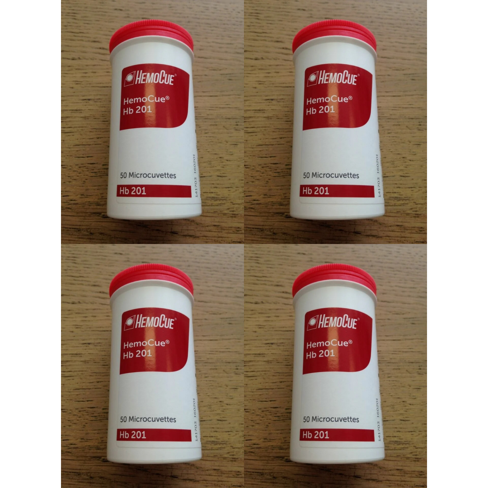 HemoCue Hb 201+ Microcuvettes 200 Tests Total (4x50/Box) For Hb 201 Analyzer