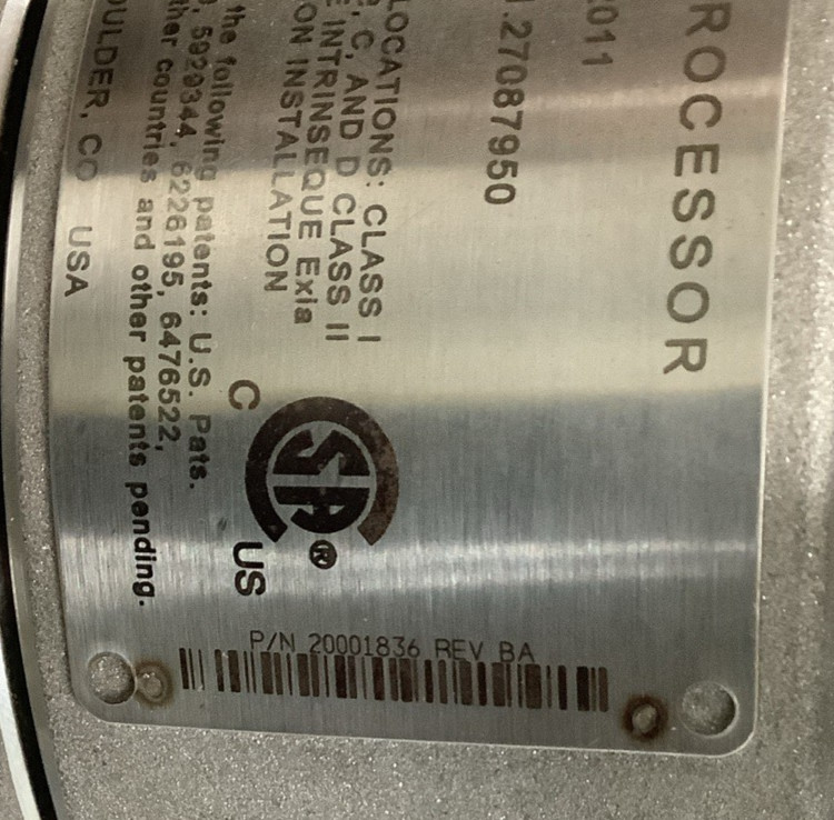 Micro Motion 20001836 REV BA 17.3V 160mA Remote Core Processor (B182)