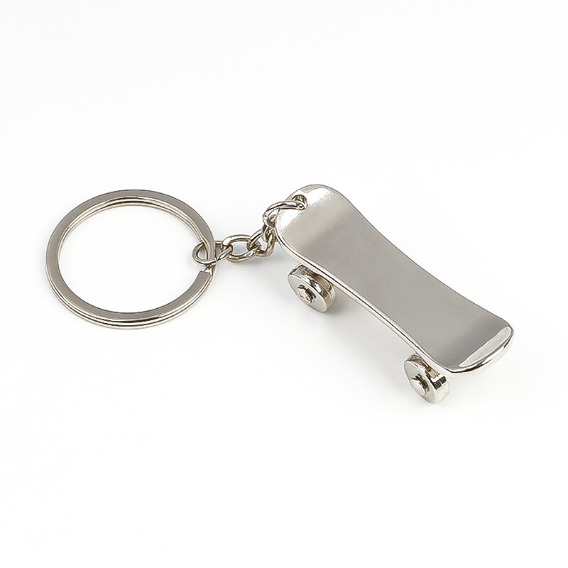 Creative 3D Simulation Skateboard Keychain Backpacks Key Ring Alloy Pendant