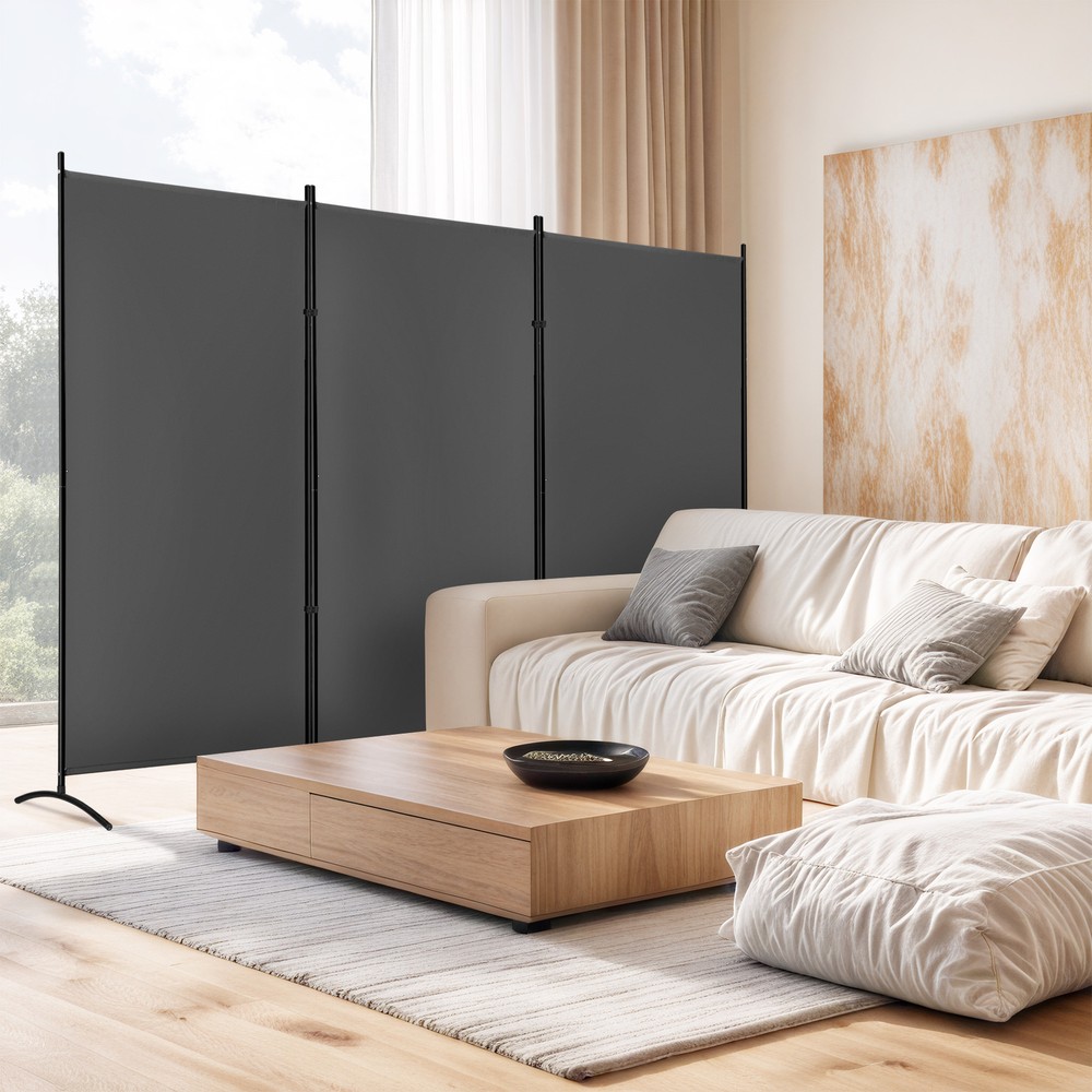 3 Panel Partition Room Divider Screen Portable Fabric Panel Indoor Folding Room