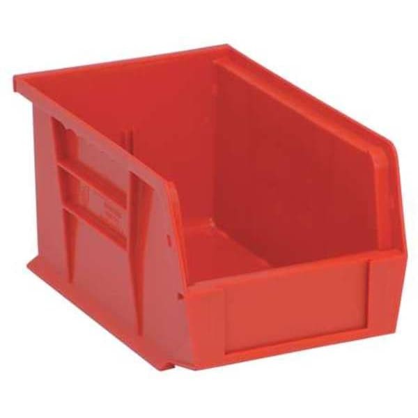 Quantum Storage Systems Qus221rd Hang & Stack Storage Bin, Polypropylene, Red,