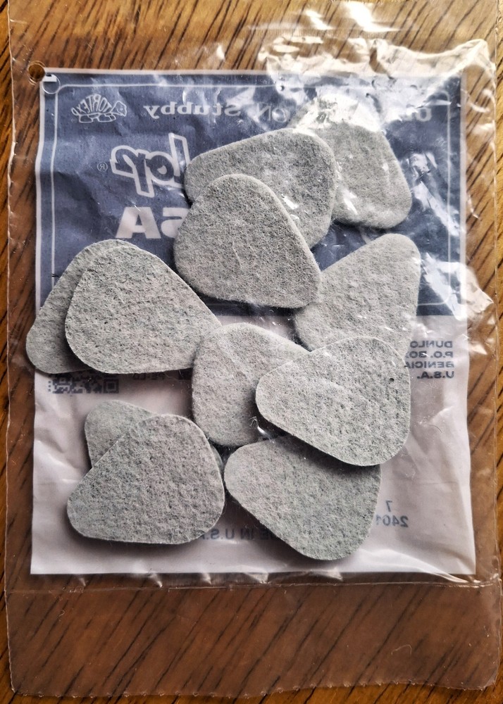 Dunlop 8012 3.2mm Felt Guitar Picks 12-pack (1-pack)  Gray
