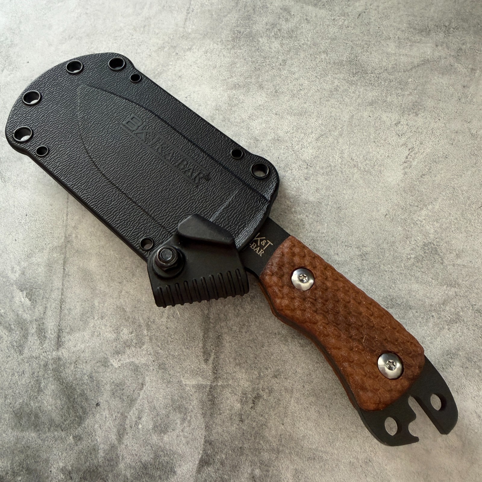 Dragonscales handlesscales compatible with Kabar BK-11 Necker knife (w/hardware)