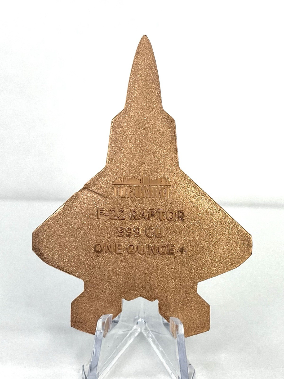 2025 F-22 Raptor Shaped 1 Oz Copper Round Bullion