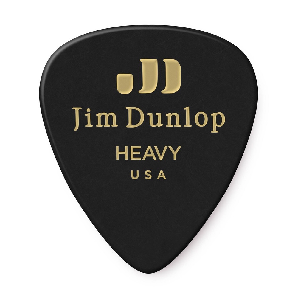 Dunlop Guitar Picks Classic Celluloid Heavy Black 12 Pack