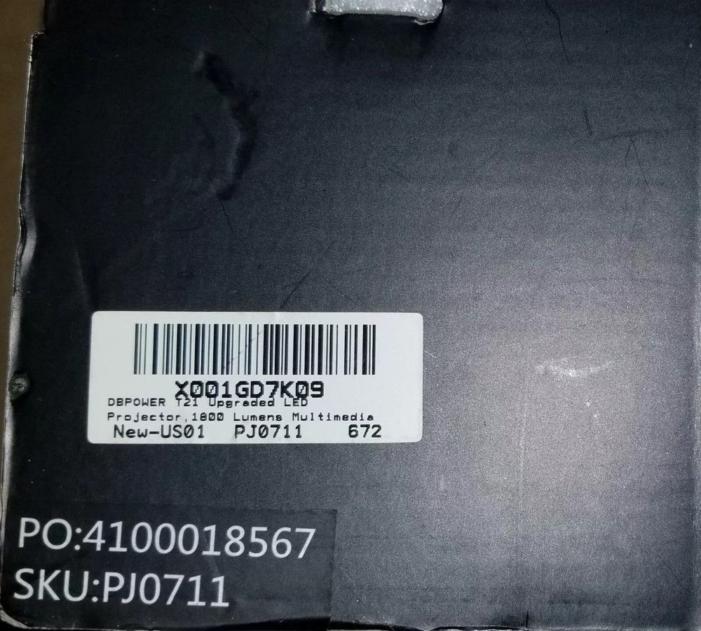 DBPOWER LED Light Source Smart Mini Projector Model T2 SKU: PJ0711 FULLY WORKING