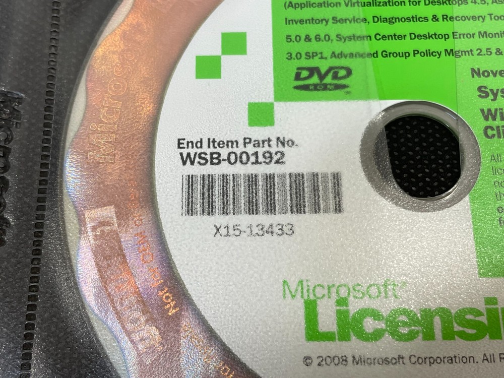 Microsoft Desktop Optimization Pack for SA 2008 R2 DVD Windows Software