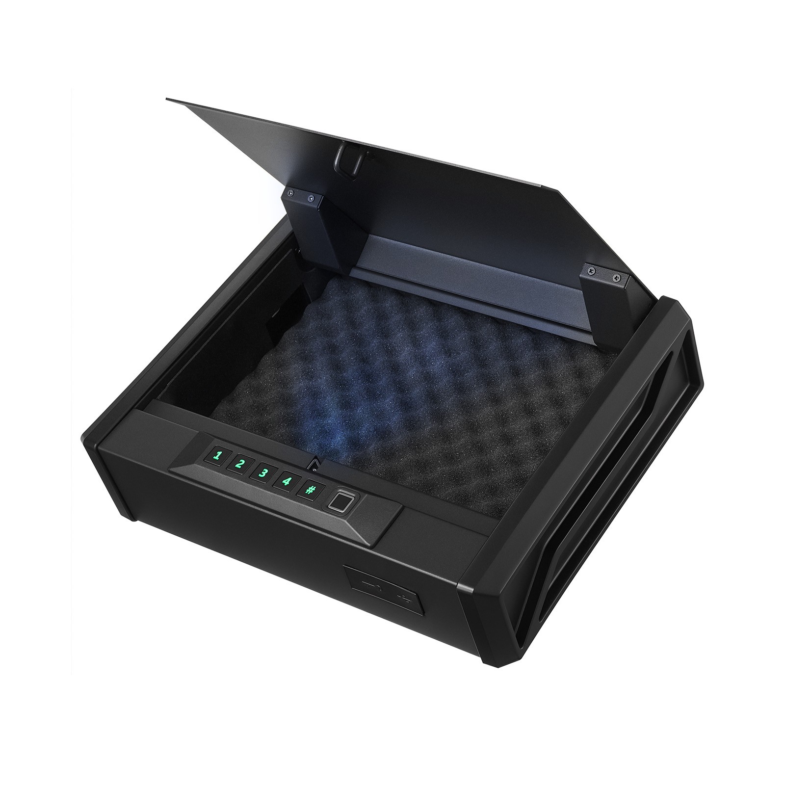 Uimoso Secure Gun Safe with Biometric Lock,Keypad,and Illumination for 2 Pistols