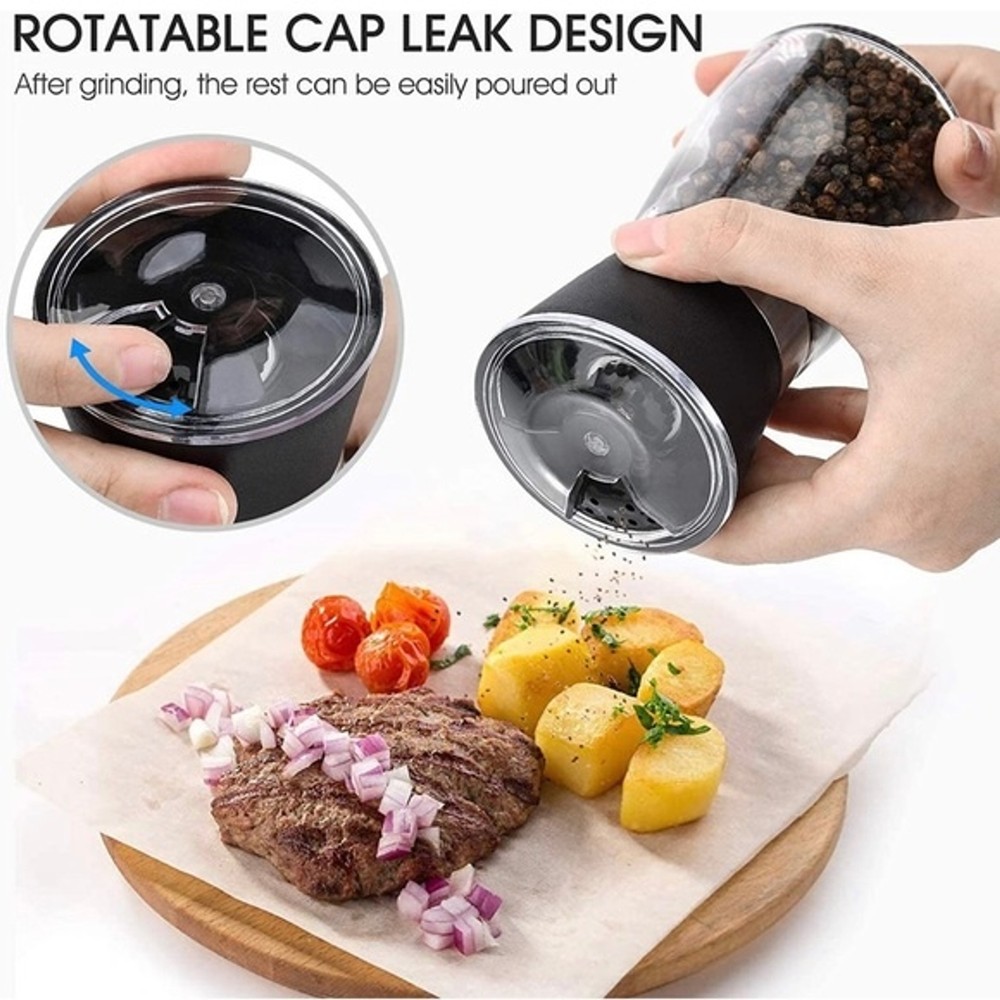 2pcs glass grinder Salt and Pepper Grinder Set,Adjustable Ceramic Coarseness