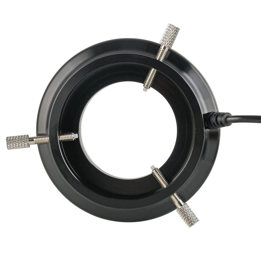 62mm Inner Diameter Microscope LED Light Source 64 Beads Adjustable Brightness