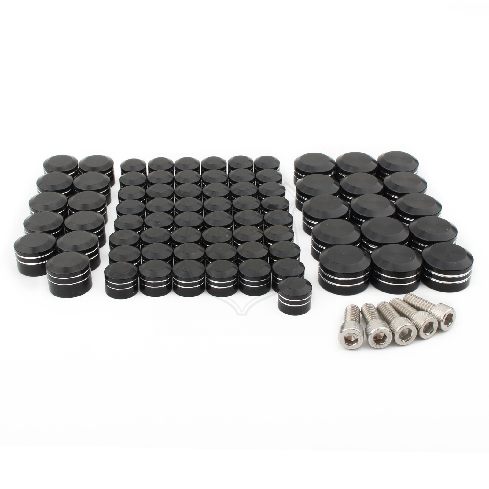75pcs CNC Engine Bolt Topper Caps Cover Kit For Harley Touring Road Street Glide
