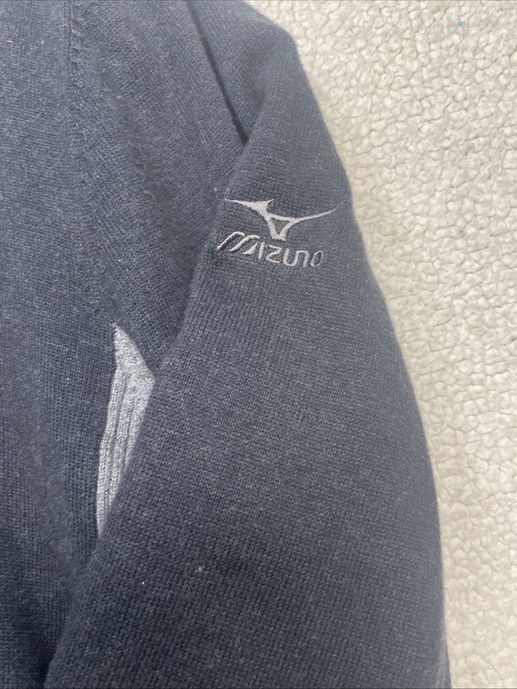 Mizuno Sweater Mens L Gray WindLite Flex Quarter Zip Windproof Pullover