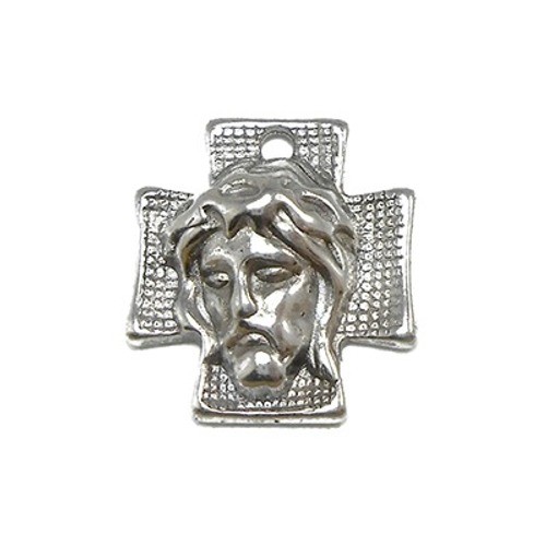 6pcs Jesus Cross Charms silver tone metal religious