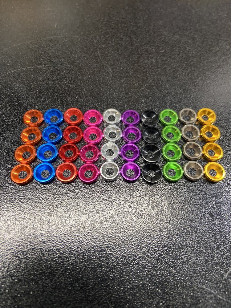 M3 Aluminum Alloy Countersunk Washer BLUE 20pc