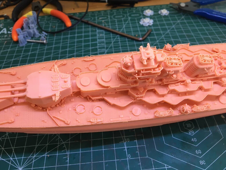 3D Printed 1/700 Soviet Admiral Ushakov Battleship Unpainted Model Kit