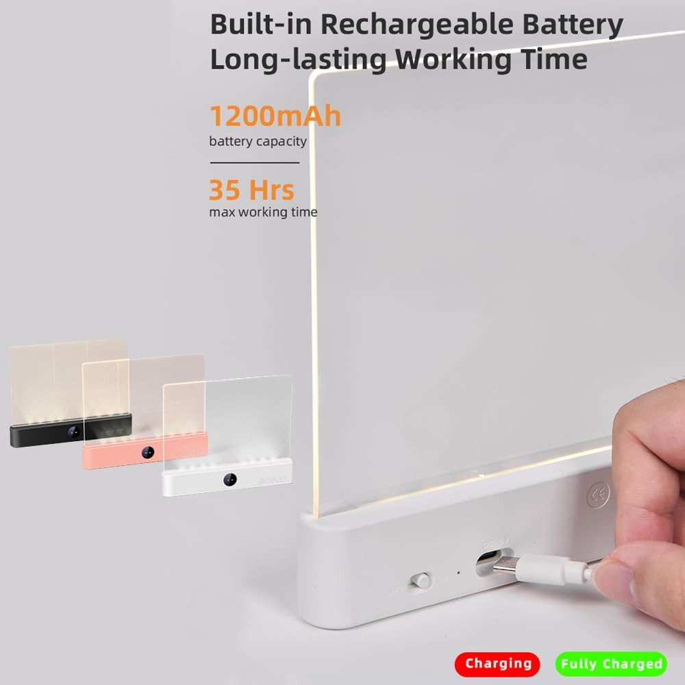 Rechargeable LED Book Light with Timer, Dimmable & 3 Color Options