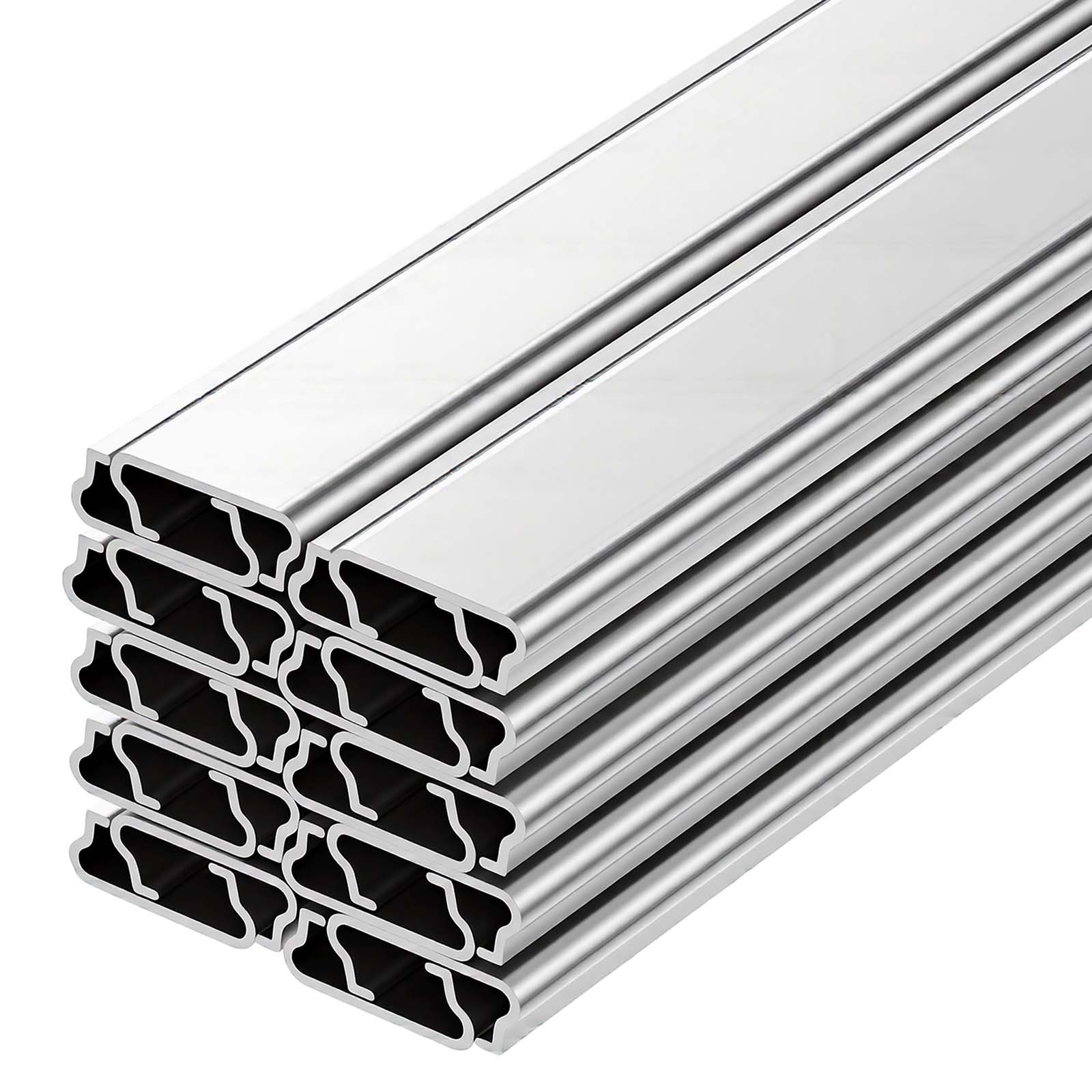 Uimoso Greenhouse Aluminum Lock Channel & Spring Wire Set, 20 Pieces, 6.56 ft