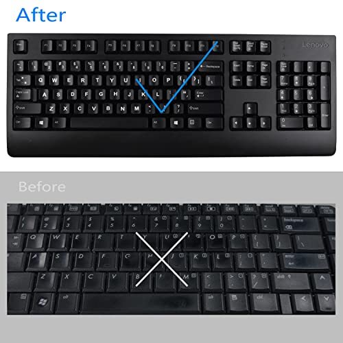 2 Pack Universal Arabic Keyboard Stickers, Arabic-transparent/White Letters