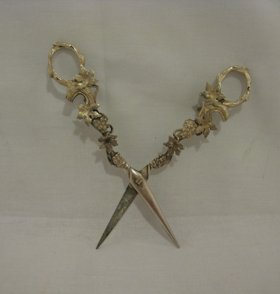 ANTIQUE SILVER GRAPE SHEARS from THE NETHERLANDS