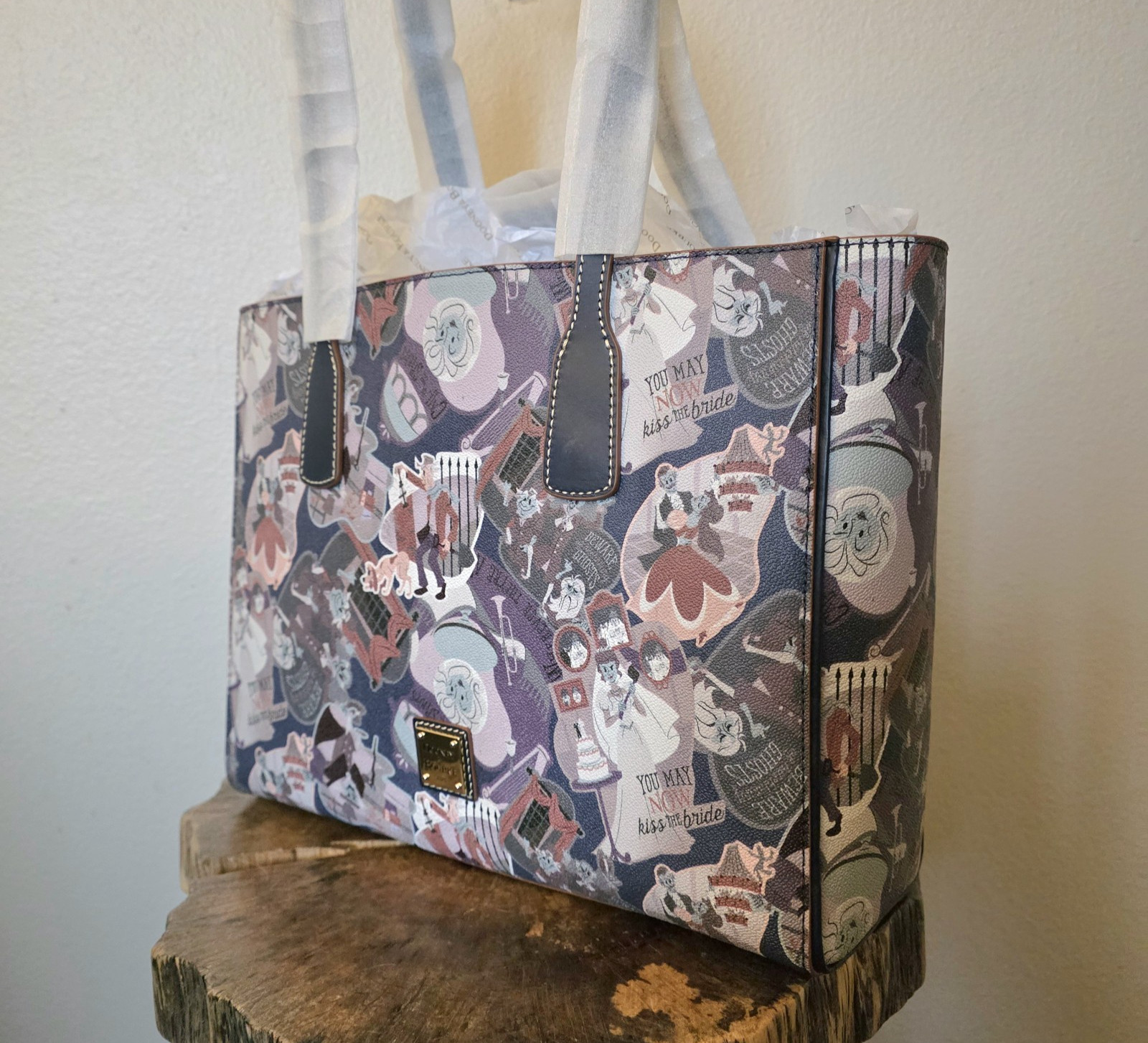 Disney Dooney & Bourke Haunted Mansion Tote Bag D23 Expo Ghost Bride Rare NWT