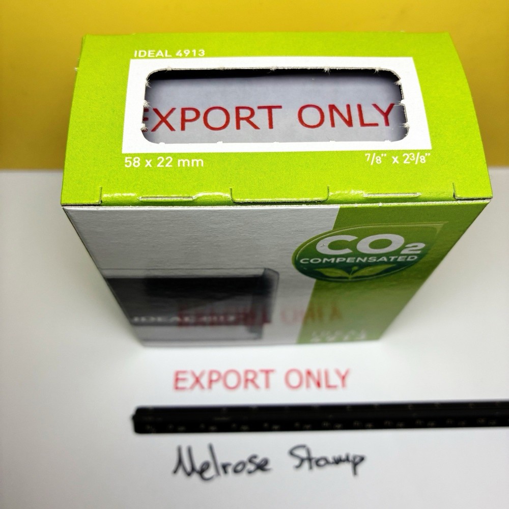 Export Only Rubber Stamp Red Ink Self Inking Ideal 4913