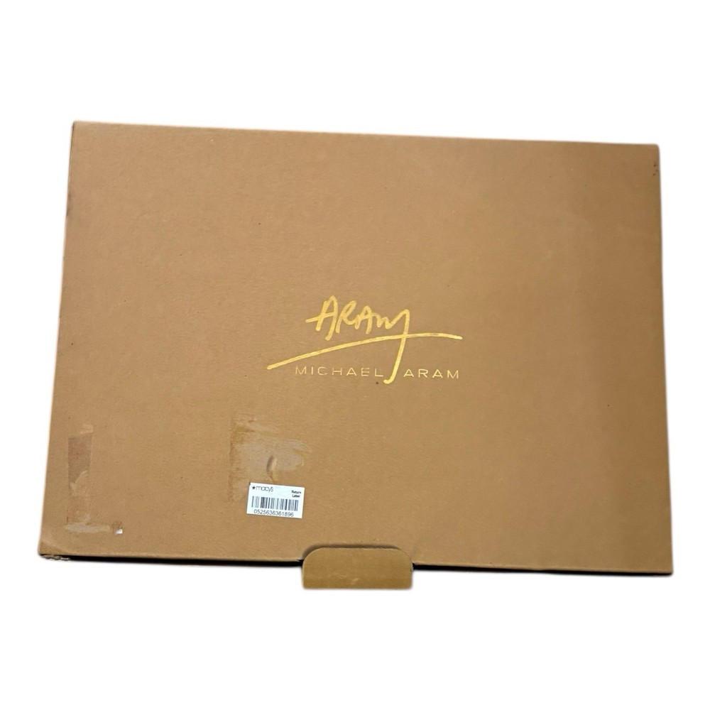 Block by Michael Aram - Medium Rectangle Platter - Silver Tone with Original Box