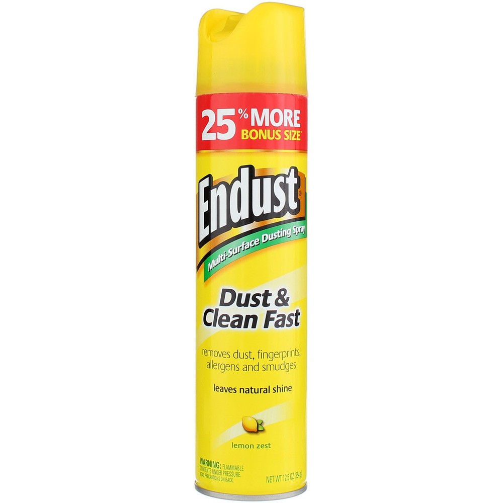 2 Pack Endust Multi-Surface Dusting & Cleaning Spray Aerosol, Lemon Zest, 12....