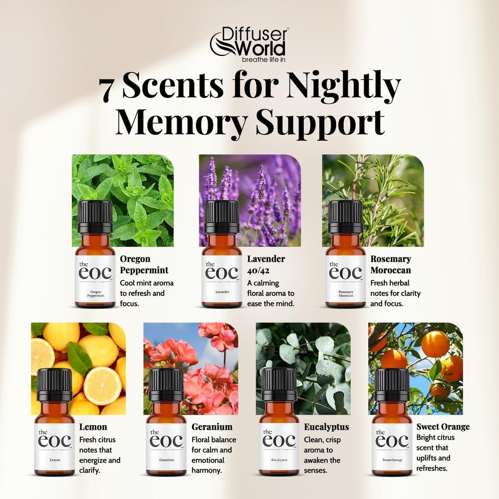 Aroma-Infinity Waterless Diffuser for Essential Oils with Memory Bundle Kit, ...